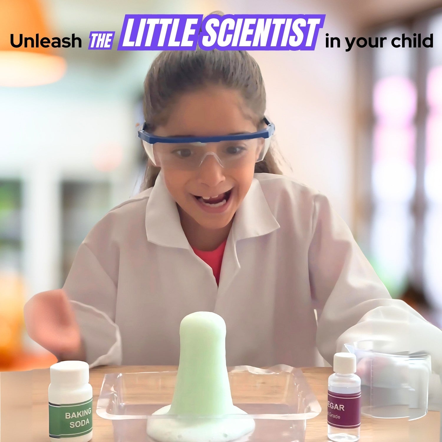 Family Science Fun: A family gathers around, making perfumes using rose and mango essences from the kit. The scene emphasizes the kit’s ability to promote family bonding while exploring science together.